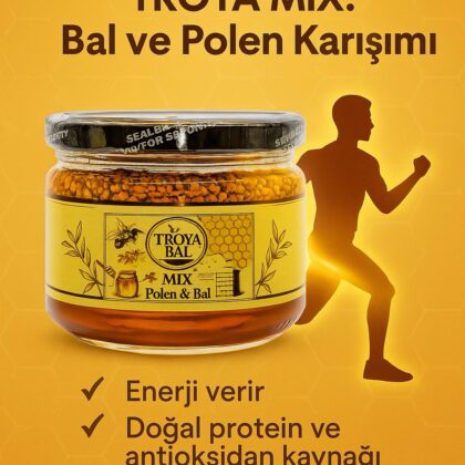 Doğal Ve Enerji Dolu Mix Bal Ve Polen Karışımı 300 gr