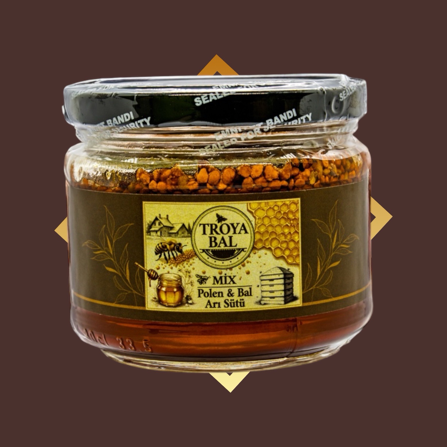 DOĞAL ENERJİ DEPOSU BAL&POLEN&ARISÜTÜ KARIŞIMI MİX 300 Gr